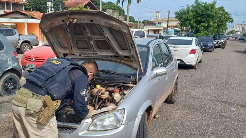 Recuperação de veículo com registro de furto em Santarém-PA pela PRF