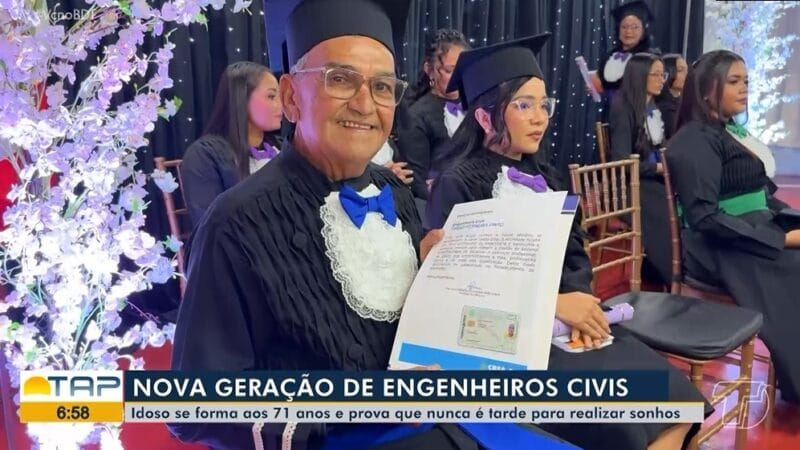 Inspiradora Formatura em Engenharia Civil aos 71 anos