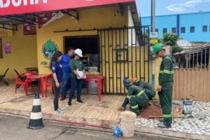 Construção do sistema de abastecimento de água em Alter do Chão